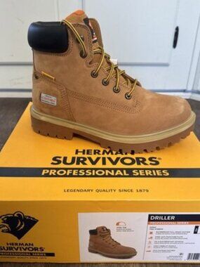 Herman Survivors Men's Driller Steel Toe Work Boots Size 8.5 New In Box